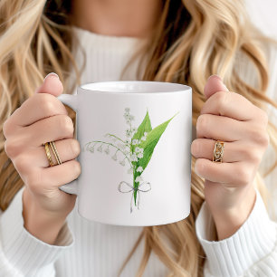 Lily of the Valley May Birth Blume Keramik Kaffeetasse