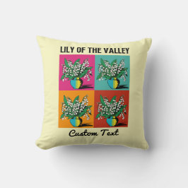 Lily of the Valley May Birth Month Blume farbenfro Kissen