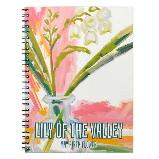 Lily of the Valley May Birth Month Blume Gardener Notizblock (Vorderseite)