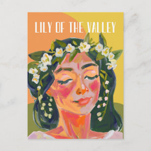 Lily of the Valley May Birth Month Blume Hübsch Postkarte
