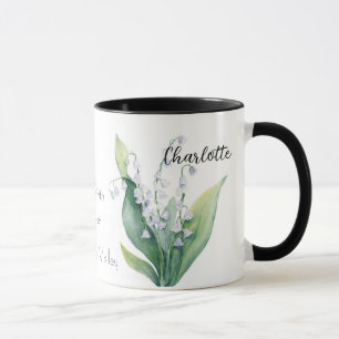 Lily of the Valley May Birth Month Blume Tasse