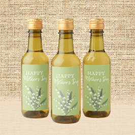 Lily of the Valley Mütter Day Weinetikett