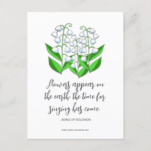Lily of the Valley Oaster Scripture Zitat Postkarte