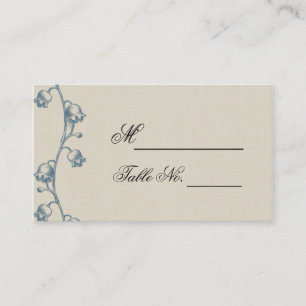 Lily of the Valley on Ecru Line Wedding Platzkarte