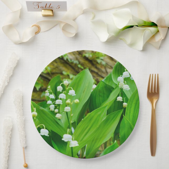 Lily of the Valley Paper Plate Pappteller (Hochzeit)