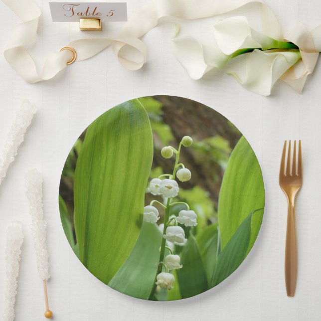 Lily of the Valley Paper Plate Pappteller (Hochzeit)