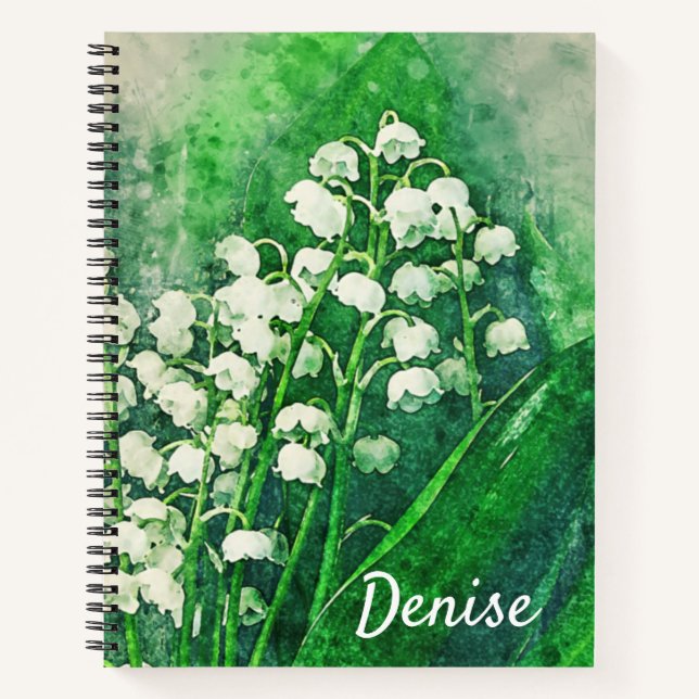 Lily of the Valley Personalisiert Notebook Notizbuch (Vorderseite)