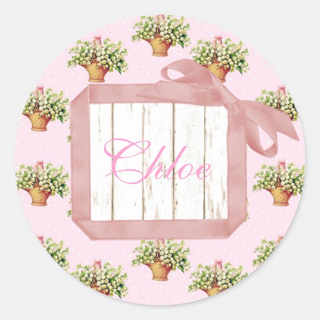 Lily of the Valley Personalisiert Stickers (Vorderseite)