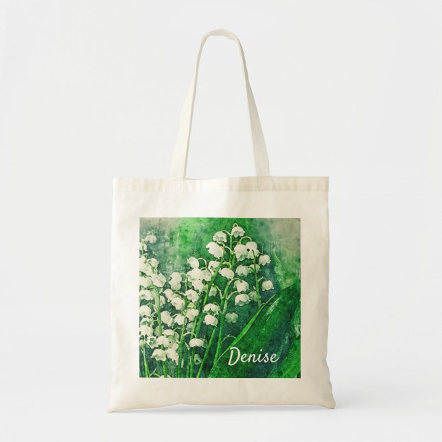 Lily of the Valley Personalisiert Tote Bag Tragetasche (Vorne)