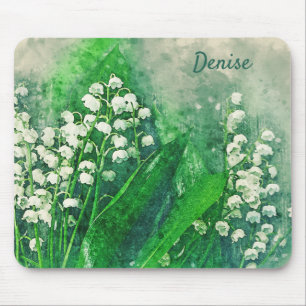 Lily of the Valley Personalized Mouse Pad Mousepad