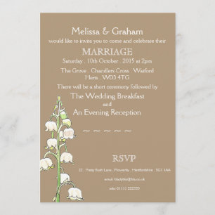 Lily of the Valley Rustic Wedding Einladung