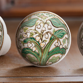 Lily of the Valley Serenity Keramik Knob Pull Keramikknauf