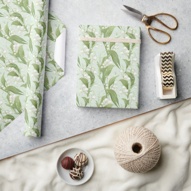 Lily of the Valley Spring Floral Geschenkpapier (Kunsthandwerk)