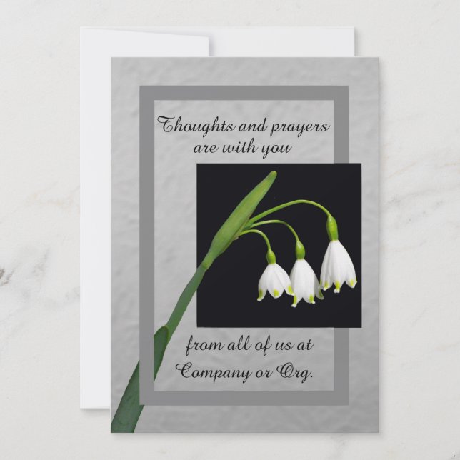 Lily of the Valley sympathy card from group Karte (Vorderseite)