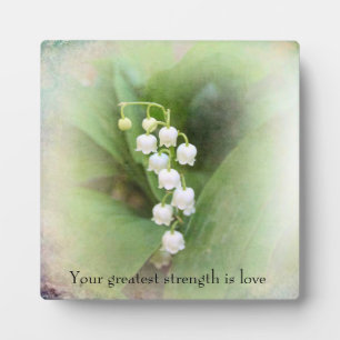Lily of the Valley Tabletop Plaque mit Easel Fotoplatte
