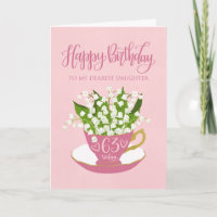 Lily of the Valley Teacup 63. GeburtstagsTochter