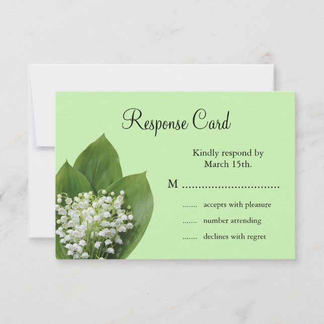 Lily of the Valley UAWG RSVP Karte (Vorderseite)