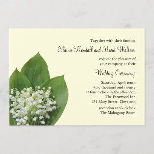 Lily of the Valley Wedding Invitation (Elfenbeinkü Einladung