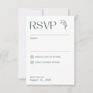Lily of the Valley - White Collation UAWG RSVP Karte