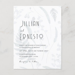 Lily of Valley   Botanischer Schatten vorne und hi Postkarte