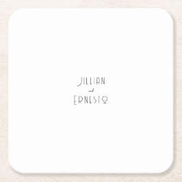 Lily of Valley Collection | Weiße Anwendung Rechteckiger Pappuntersetzer