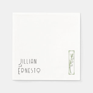 Lily of Valley Collection   White Custom Napkins Serviette