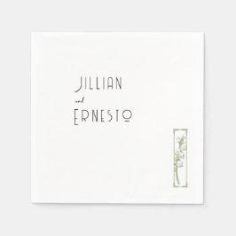 Lily of Valley | Farbdarstellung v1 Benutzerdefini Serviette