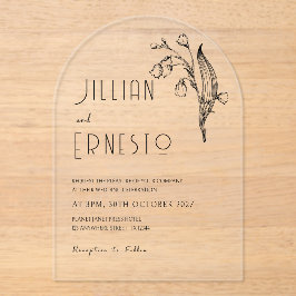 Lily of Valley | Keine Farbe entfernbare Abbildung Acryleinladungen