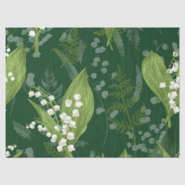 Lily of Valley mit Ferns | Dunkelgrün Seidenpapier