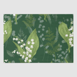 Lily of Valley mit Ferns   Dunkelgrün Seidenpapier