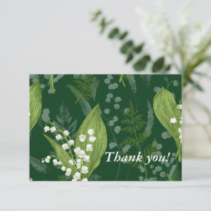 Lily of Valley mit Ferns Dunkelgrüne Gewohnheit Mitteilungskarte