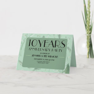 Lily of Valley mit Ferns   Lt Green Anniversary Einladung