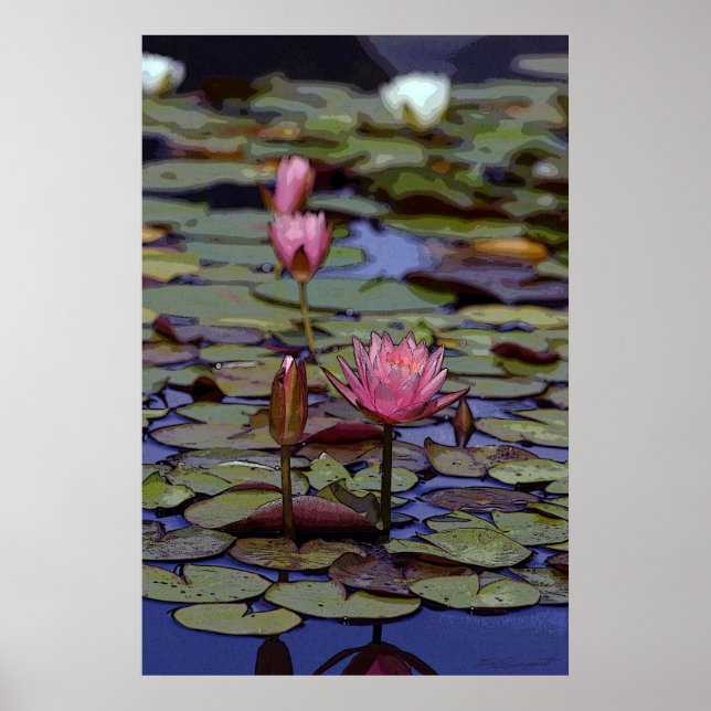 Lily Pad Art Posters -24x36 - andere Größen verfüg Poster (Vorne)