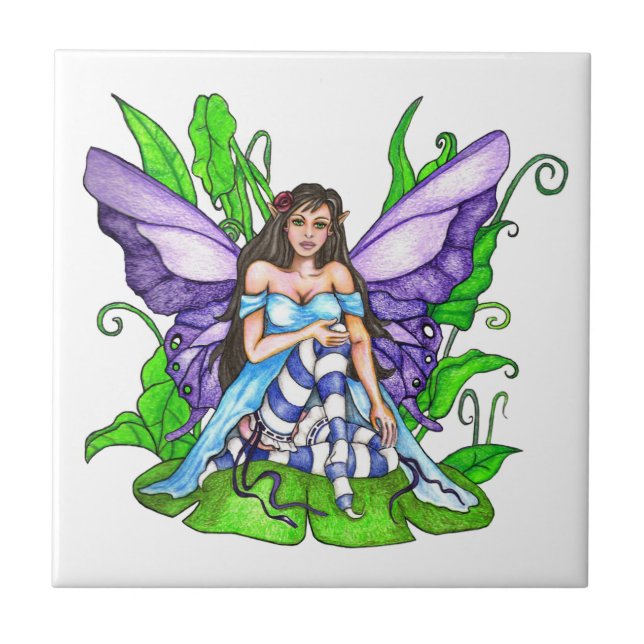 Lily Pad Fairy Fliese (Vorderseite)