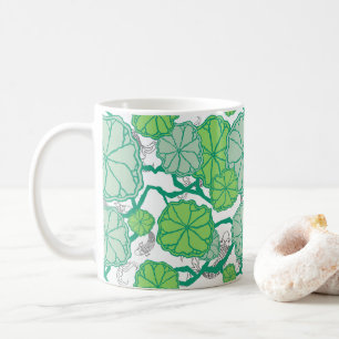 Lily Pad Koi Pond Pattern Kaffeetasse
