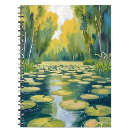Lily Pad Pond | Green Watercolor Nature Notizblock