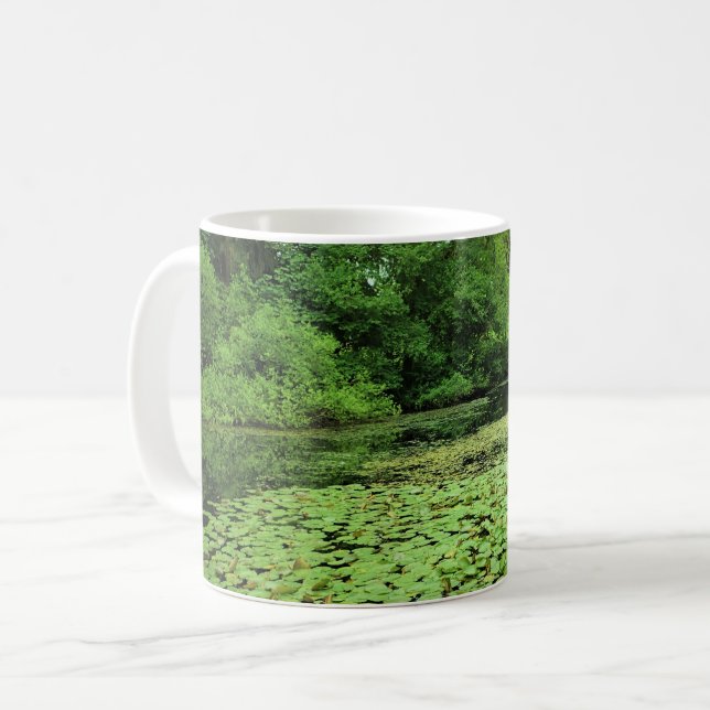 Lily Pads auf dem Teich Kaffeetasse (Vorderseite Links)