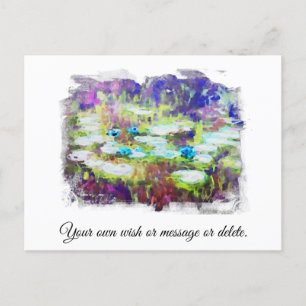 * * Lily Pads Monet Pond AR23 Personalisieren Sie  Postkarte