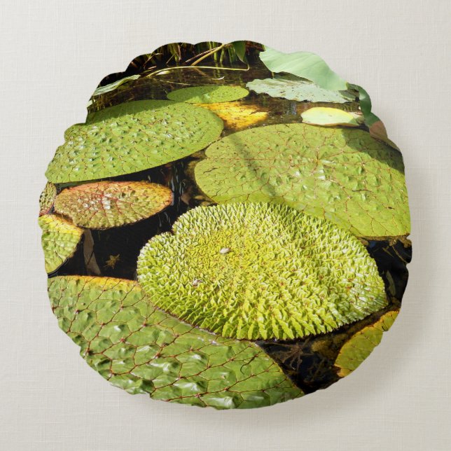 Lily Pads Round Cushion Rundes Kissen (Vorderseite)