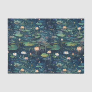 Lily Pads und Blume Seidenpapier