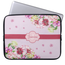 Lily & Peony Floral Lila Laptopschutzhülle