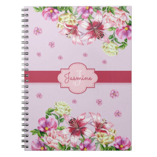 Lily & Peony Floral Lila Notizblock