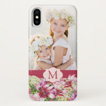 Lily Peony Floral Monogram Foto