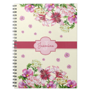 Lily & Peony Floral Yellow Notizblock