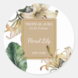 Lily Perfume Label Runder Aufkleber