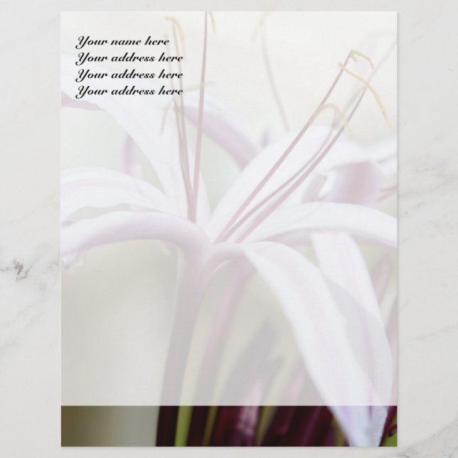 Lily Personalisiert Letterhead Briefbogen (Vorderseite)