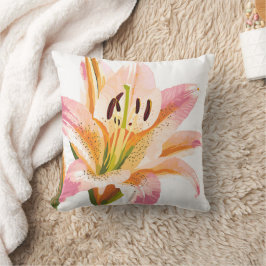 Lily Pink Blume | Schöne Farbe Kissen