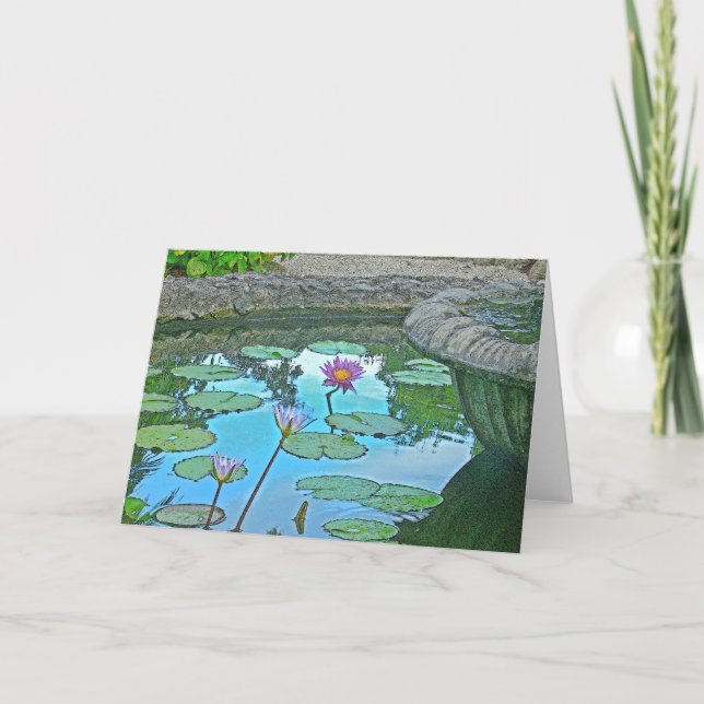 "LILY POND" (FOTO MANIP) KARTE (Vorderseite)