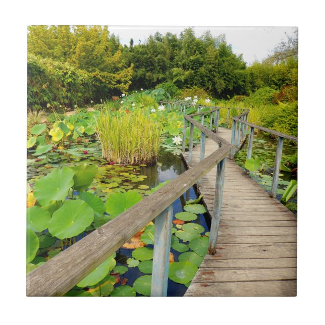 Lily Pond-Keramik Fliese (Vorderseite)