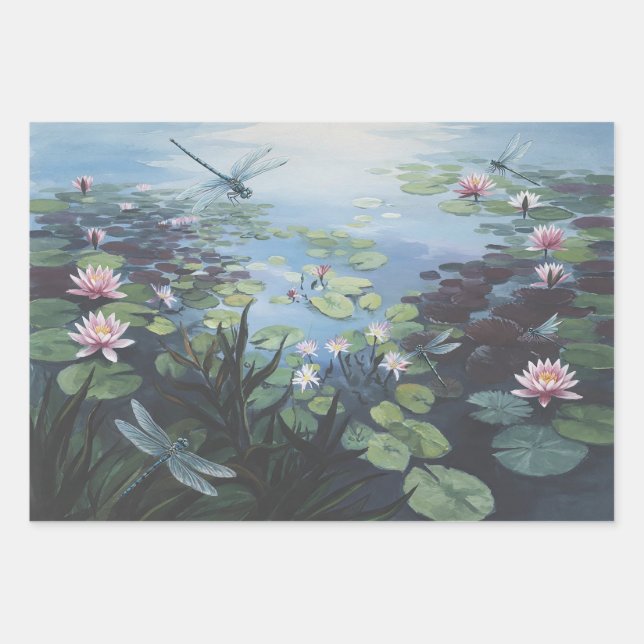 Lily Pond Serie 1 Geschenkpapier Set (Vorderseite)